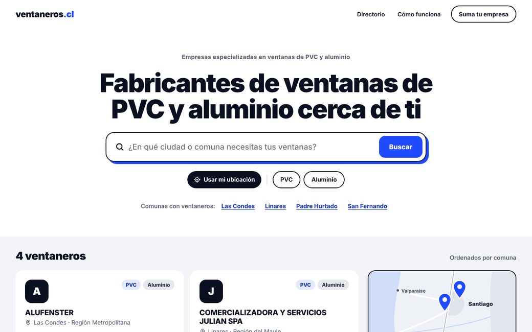 Vista de la propuesta Buscador gigante: titular centrado y un buscador grande